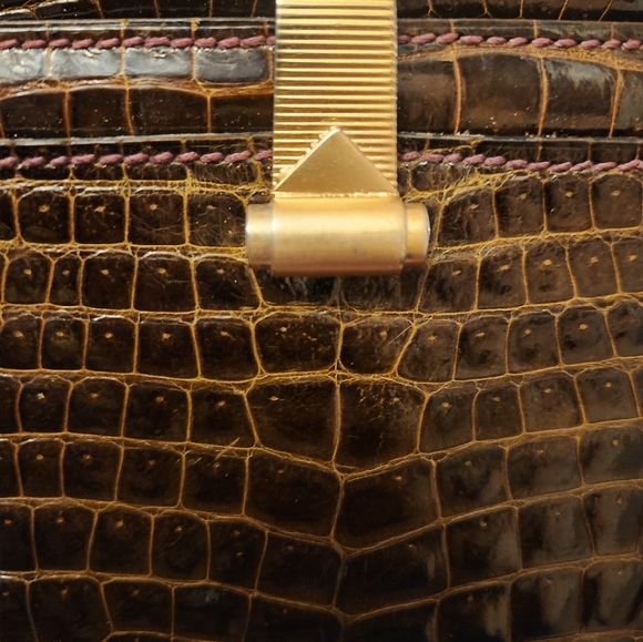Crocodile alligator handbag - Picture 5 of 14